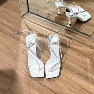 Jeffrey Campbell White Strappy Heels